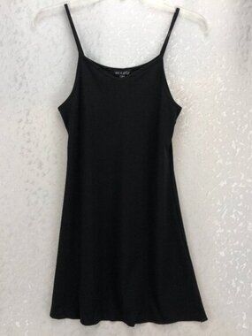 Ava & Yelly Black Spaghetti-Strap Sundress Size 16 (Girl).